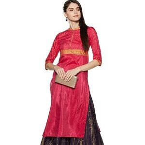 Aurelia Kurta XXL Pink Gold Accent Indian Attire Beautiful